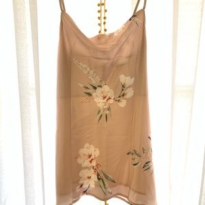 Princess Polly - Peach Mini Slip Dress, Floral